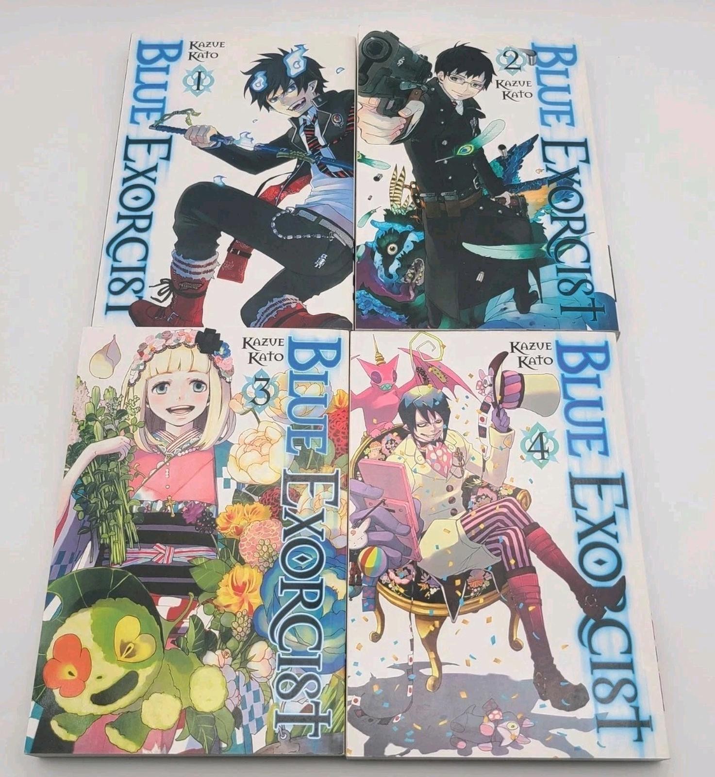 Lotto Manga Blue Exorcist Vol 1 2 3 4 Inglese Kazue Kato Viz Media Shonen Jump