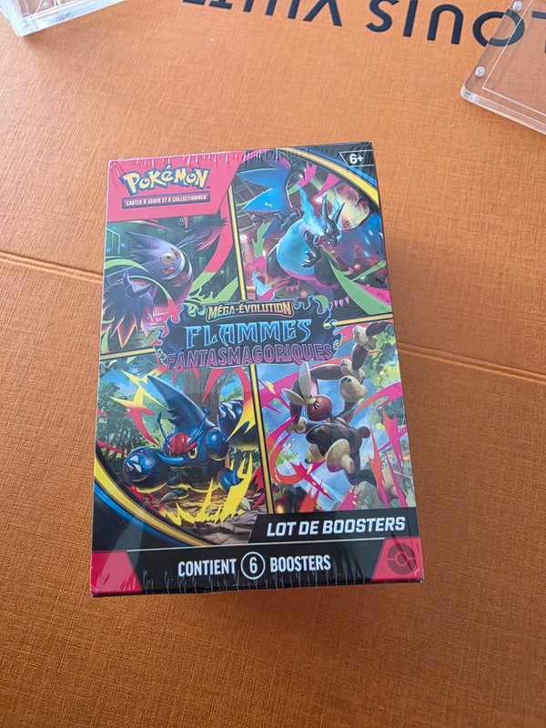 Bundle 6 Boosters Pokémon Flammes fantasmagorique Scellé + Boîte Acrylique 🎴