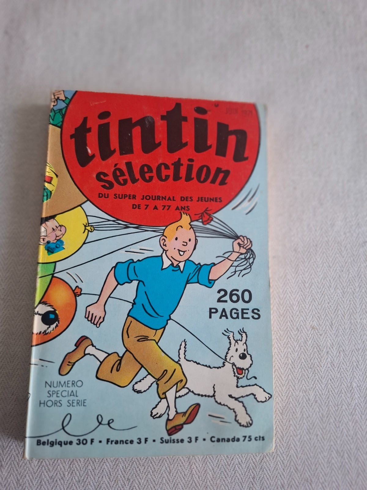 Livre de poche Tintin sélection EO 1968