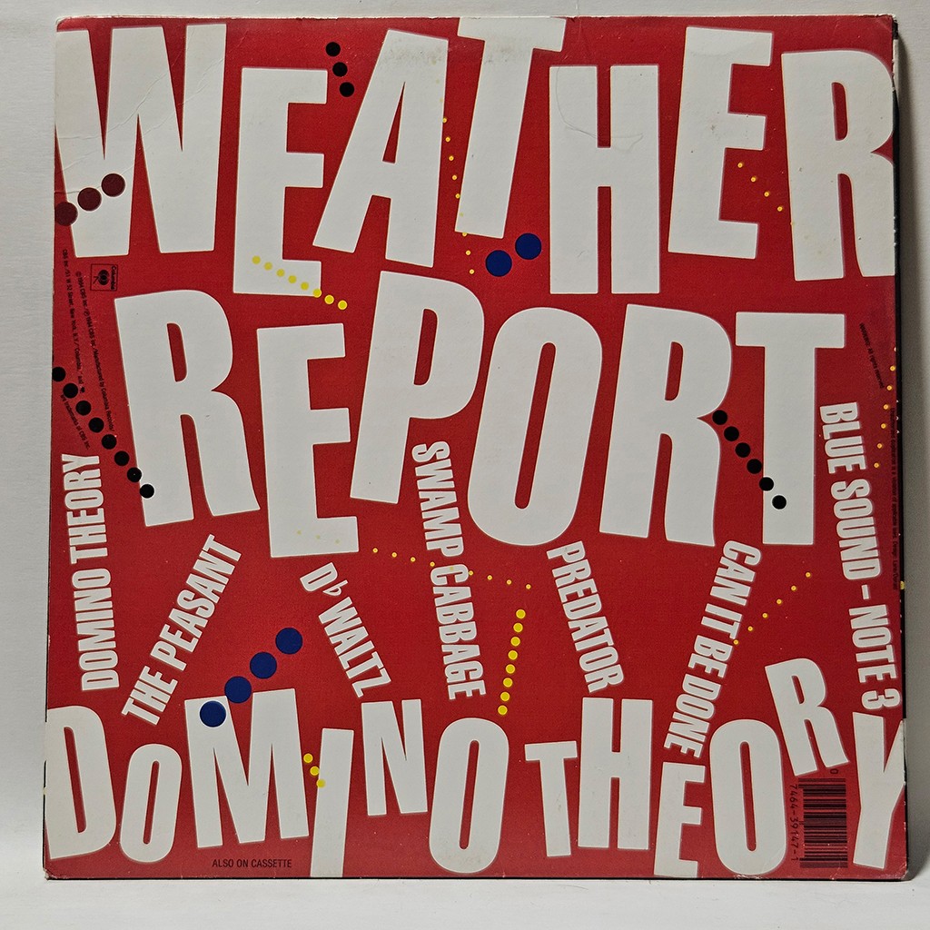 Weather Report - Domino Theory - 1984 Jazz - EX - Ultrasonic Clean