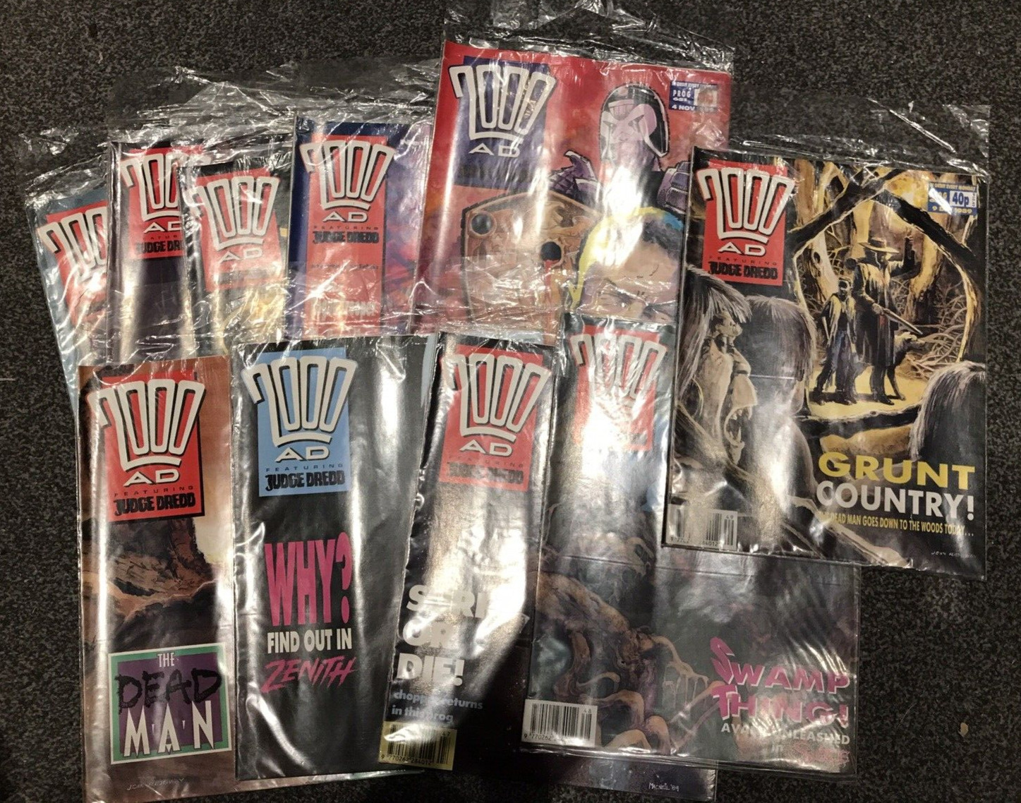 2000AD Judge Dredd Bundle x 10 Progs from 1989 - #647 - #656