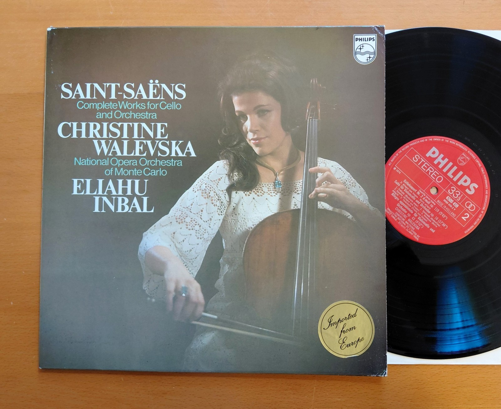 Philips 6500 459 Saint-Saens Cello Works Christine Walevska Eliahu Inbal NM