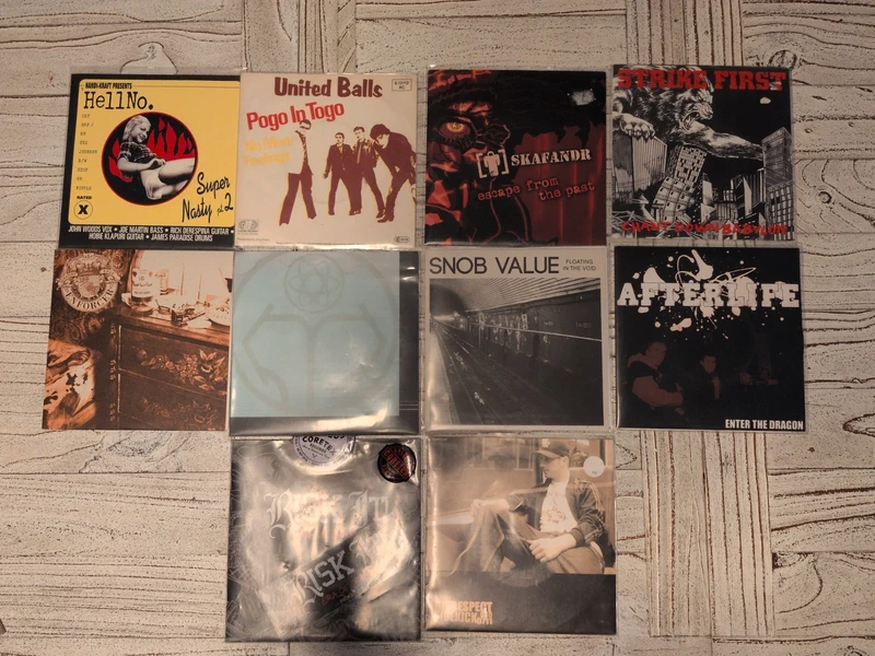 10 Hardcore Punk Singles 7" Risk it Disrespect Strike First United Balls Afterlife Enforcer