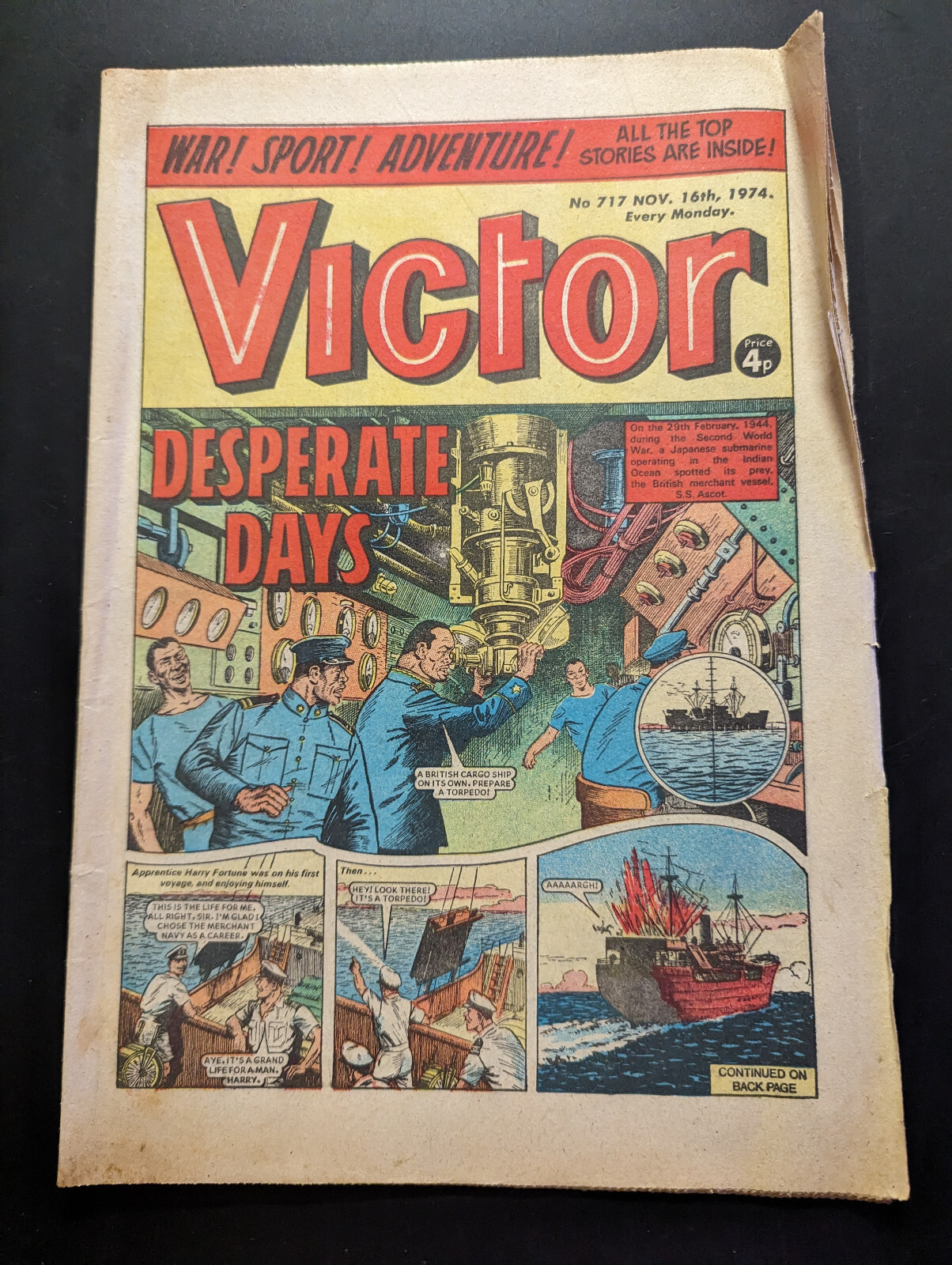 The Victor Comic, No 717, November 16th 1974.