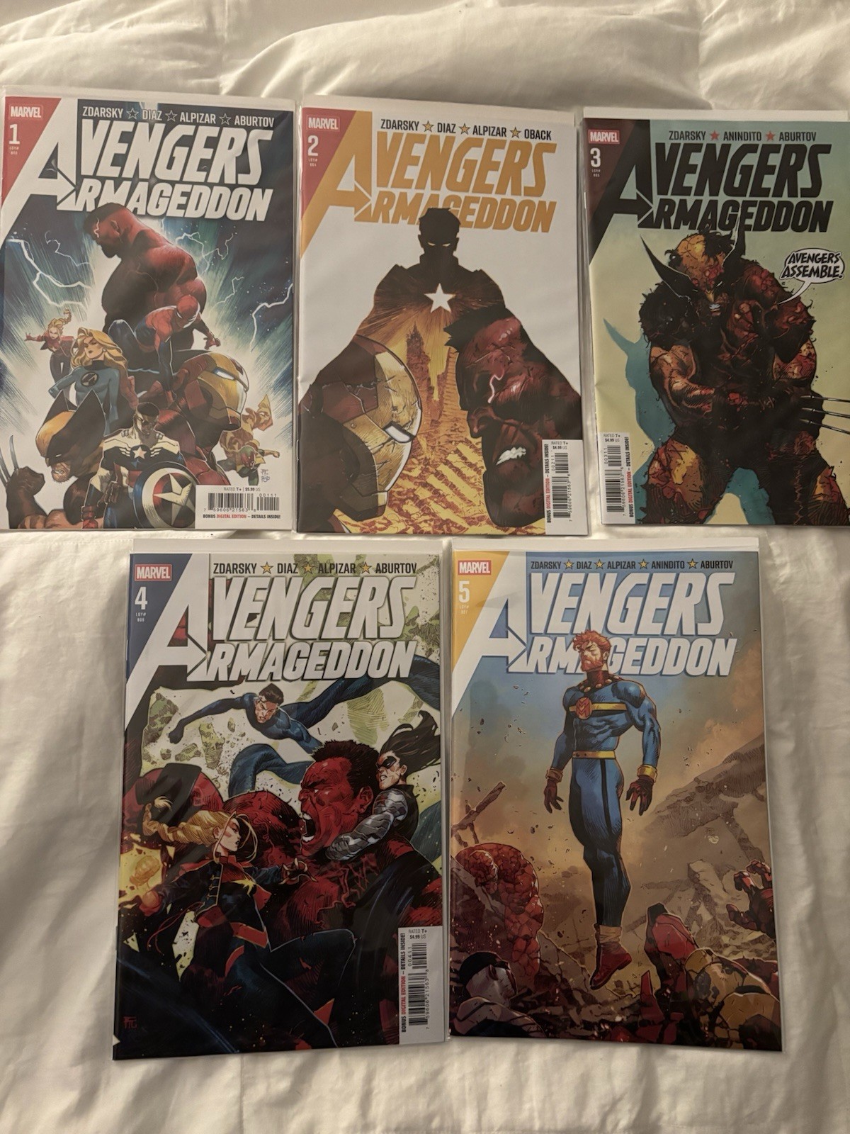 Avengers: Armageddon #1-5 set completo (2026) Marvel Comics 