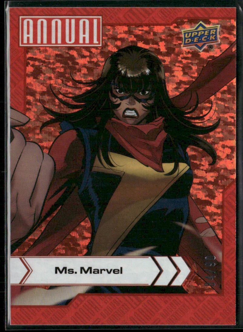 2022-23 Upper Deck Marvel Annual Pack Wars Red Parallel /90 #64 - Ms. Marvel