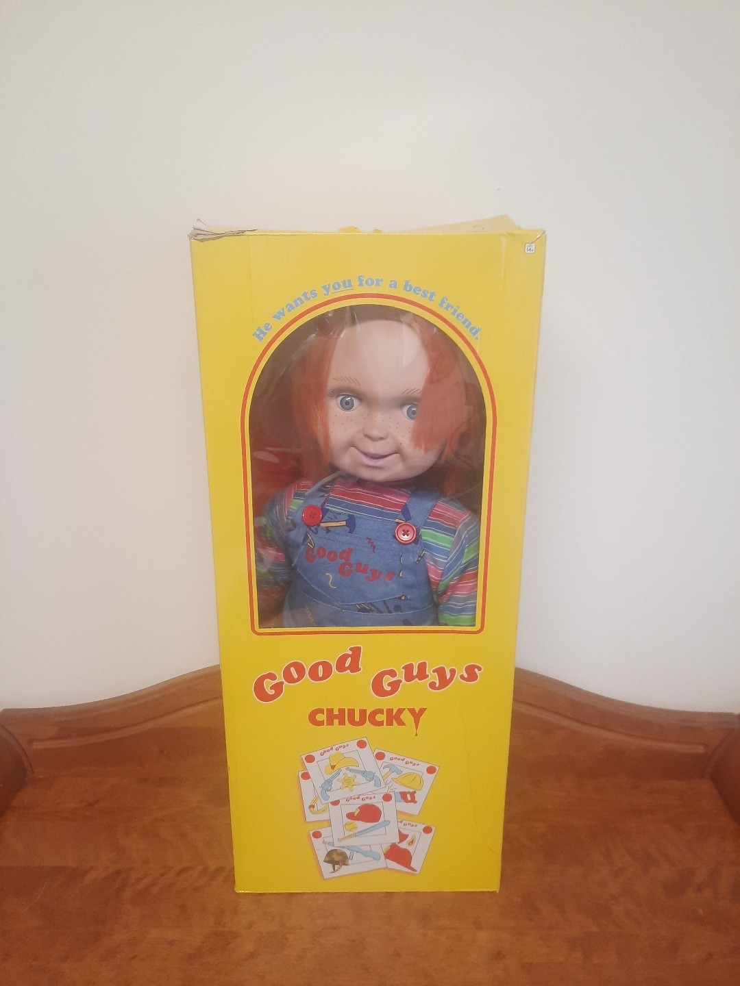 Good Guys Chucky bambola gioco per bambini spirito a grandezza naturale Halloween in scatola RARA | NUOVA
