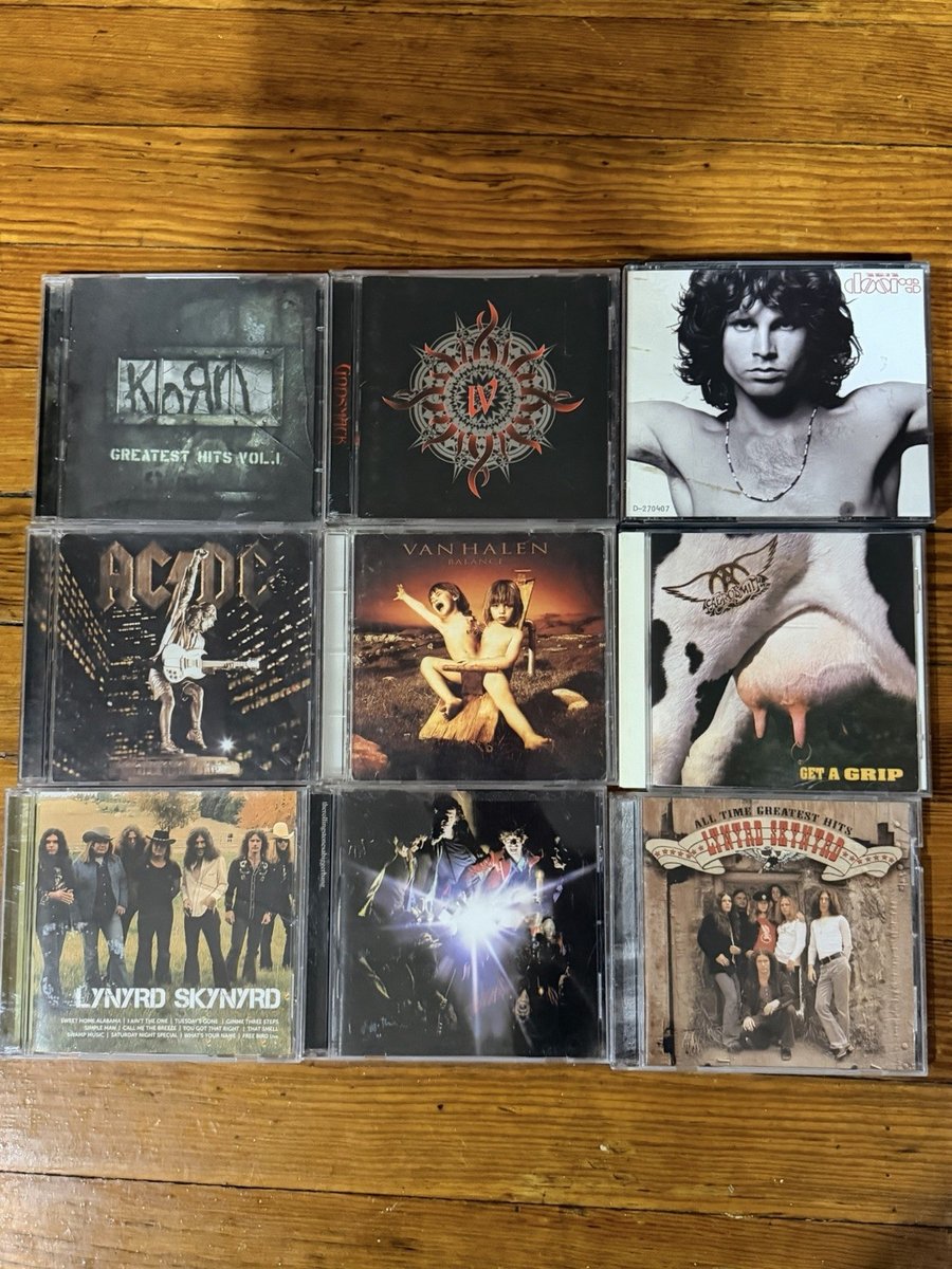 Rock Metal CD Bundle - Korn Godsmack AC/DC Van Halen Aerosmith Rolling Stones