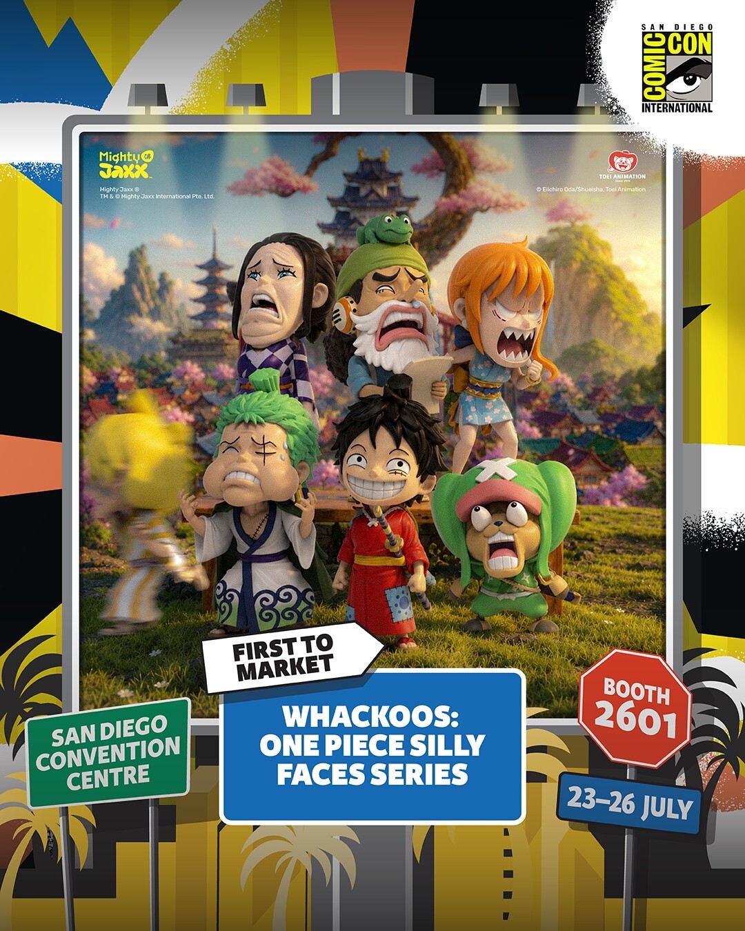 SDCC 26 Mighty Jaxx - Whackoos: One Piece Silly Faces (SCATOLA SIGILLATA) - Prevendita