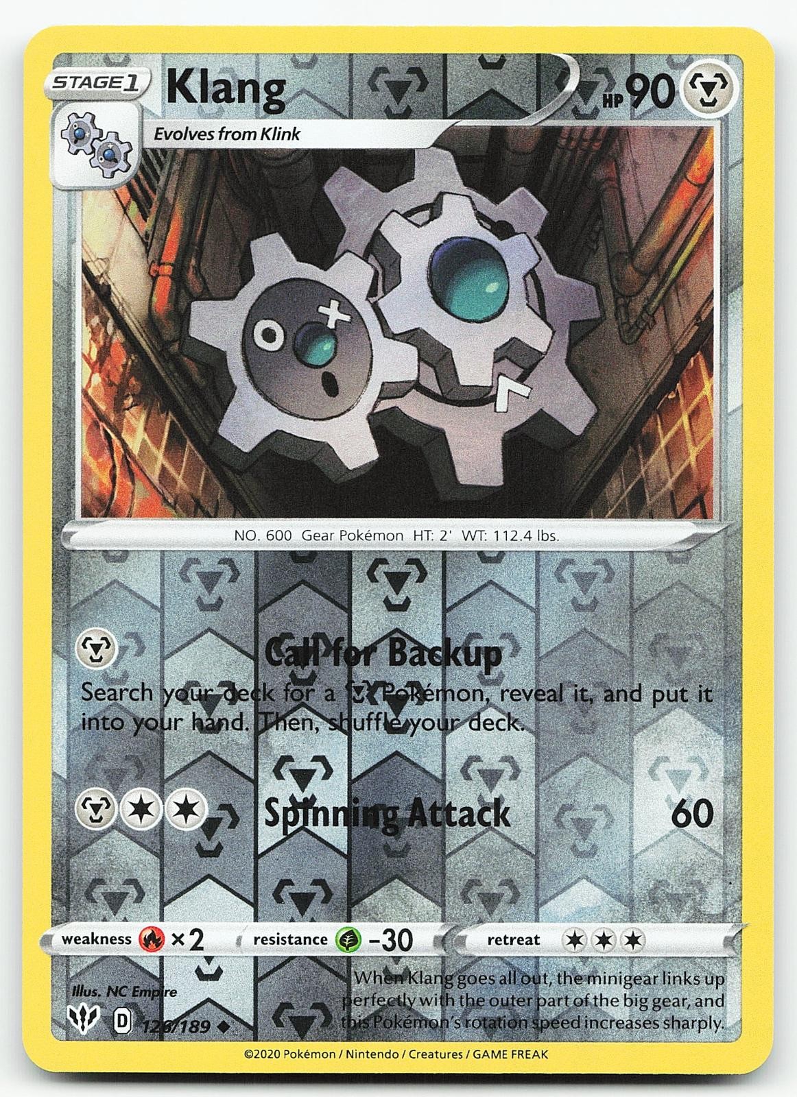 Pokemon Suono 126/189 Oscurità Fiamma Non Comune Reverse Holo quasi nuovo