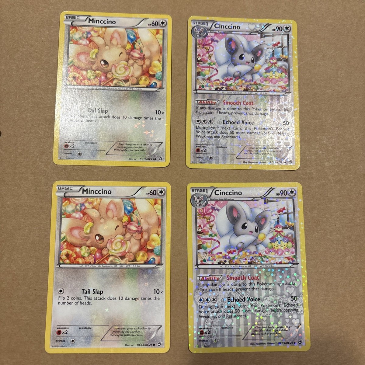 Minccino & Cinccino RC18 RC19/RC25 Tesori Leggendari: Collezione Radiante Holo