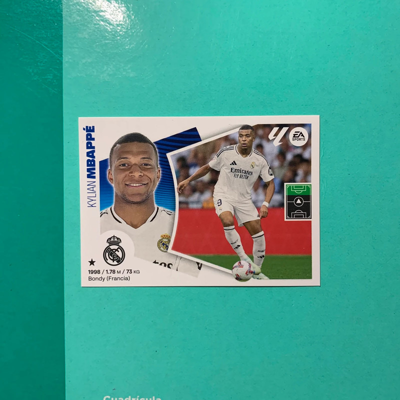 Mbappe último fichaje número 20 bis del Real Madrid cromo liga este 24-25 2024-2025