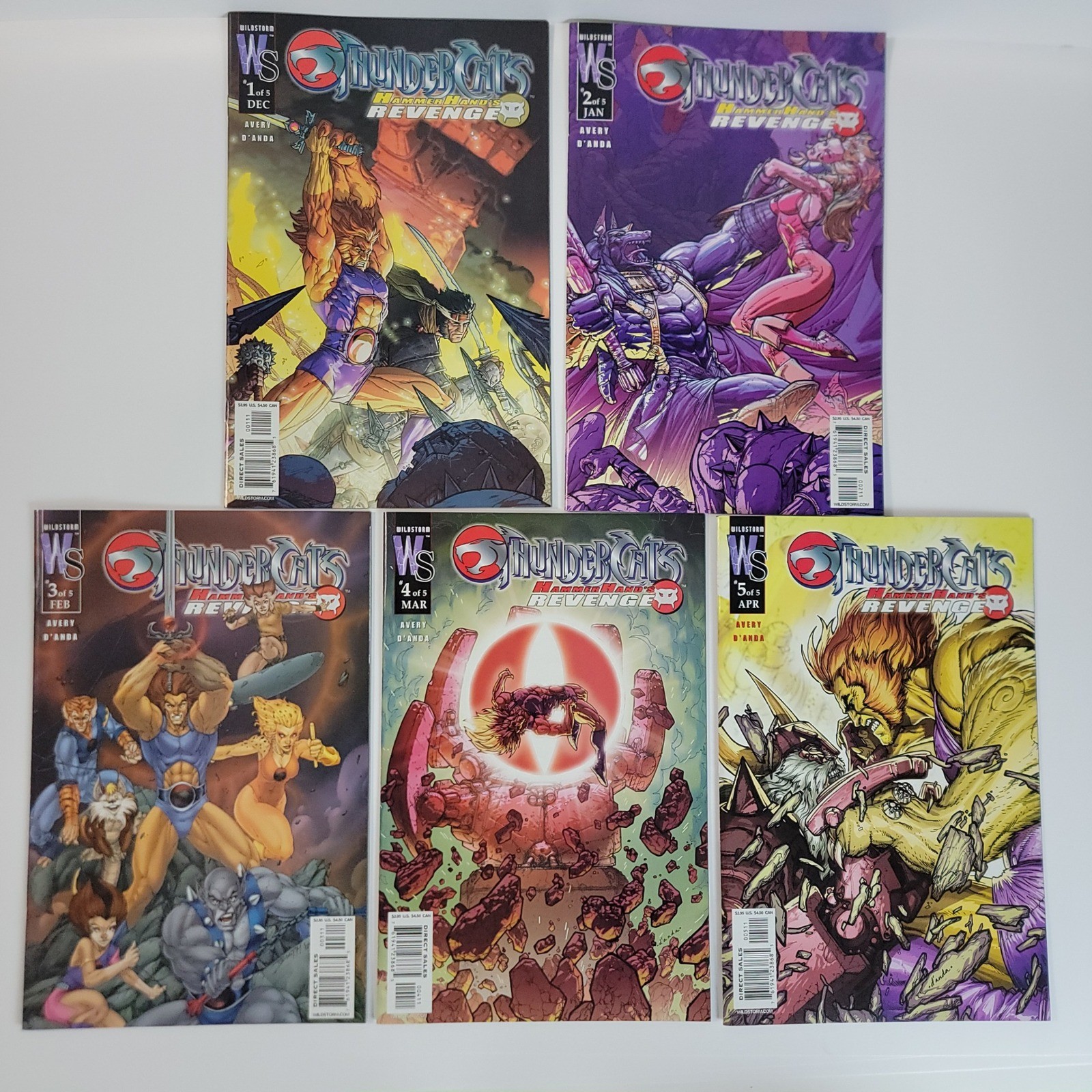 Wildstorm Thundercats Hammerhand's Revenge 1-5 Comic Complete Series Set (2003)