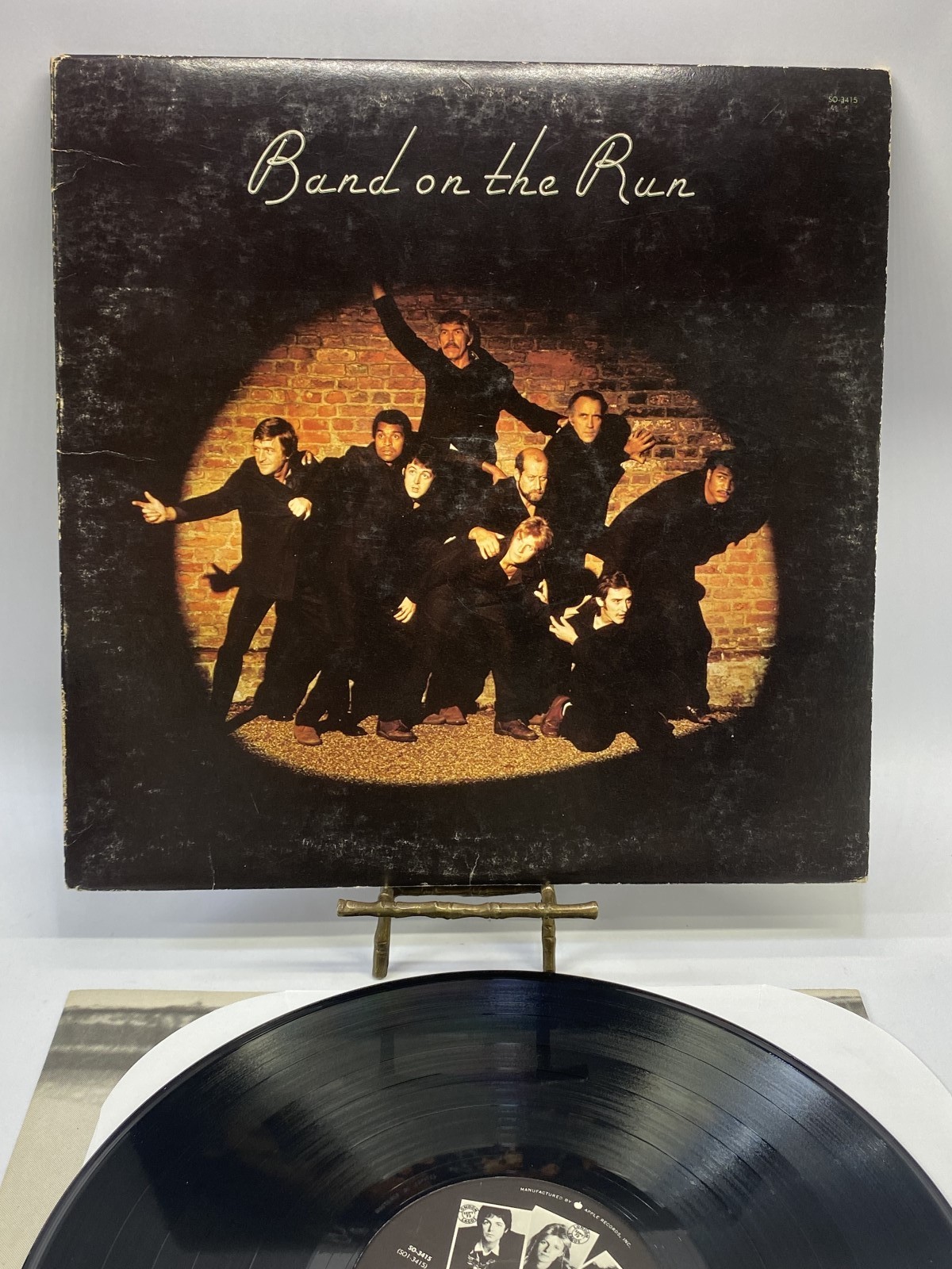 Paul McCartney Wings Band On The Run LP 1973 Apple SO-3415 w Poster