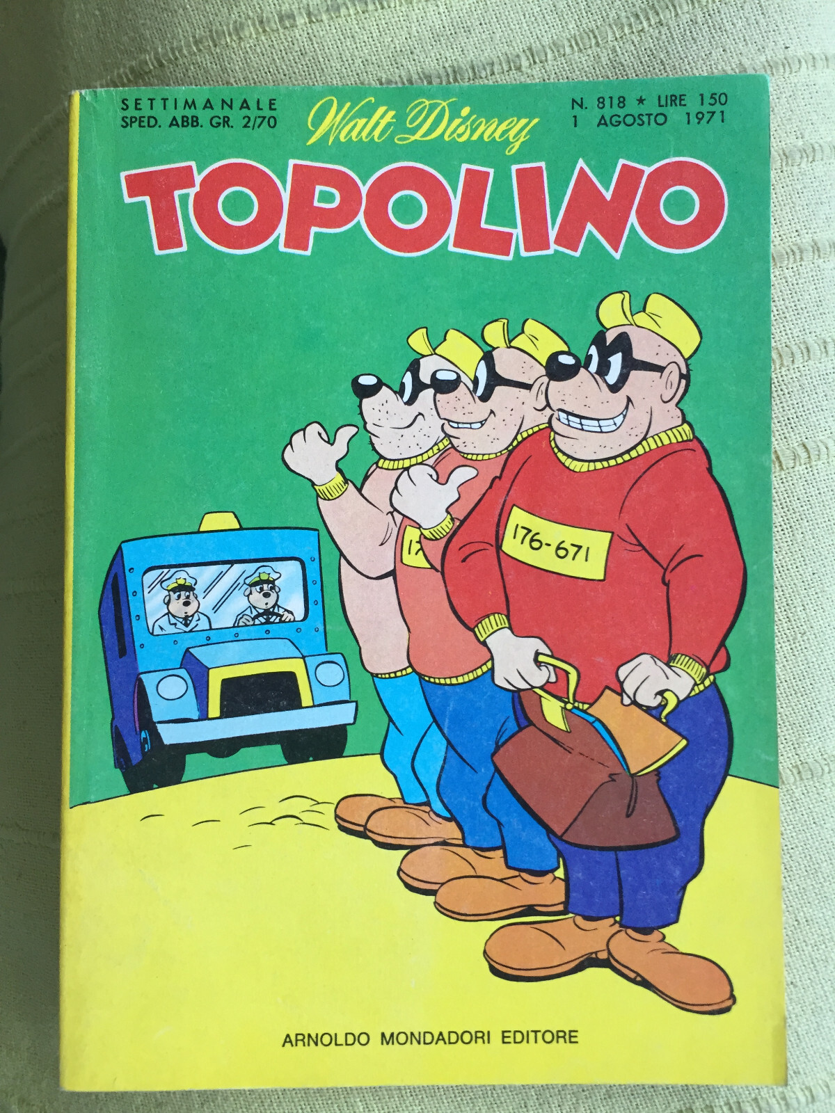 TOPOLINO N° 818, 1 AGOSTO 1971, CON I BOLLINI. EDICOLA!
