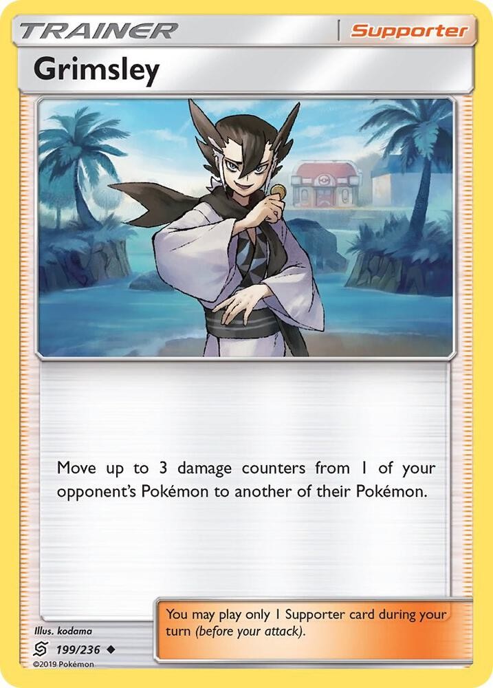 Grimsley #199/236 Sm - Unified Minds Uncommon Pokemon TCG LP