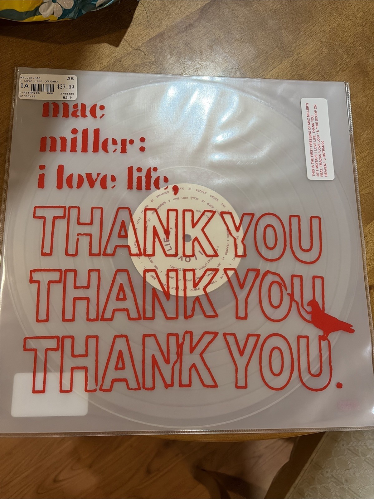 MILLER,MAC: I LOVE LIFE, THANK YOU (CLEAR VINYL) (Vinyl) NEW