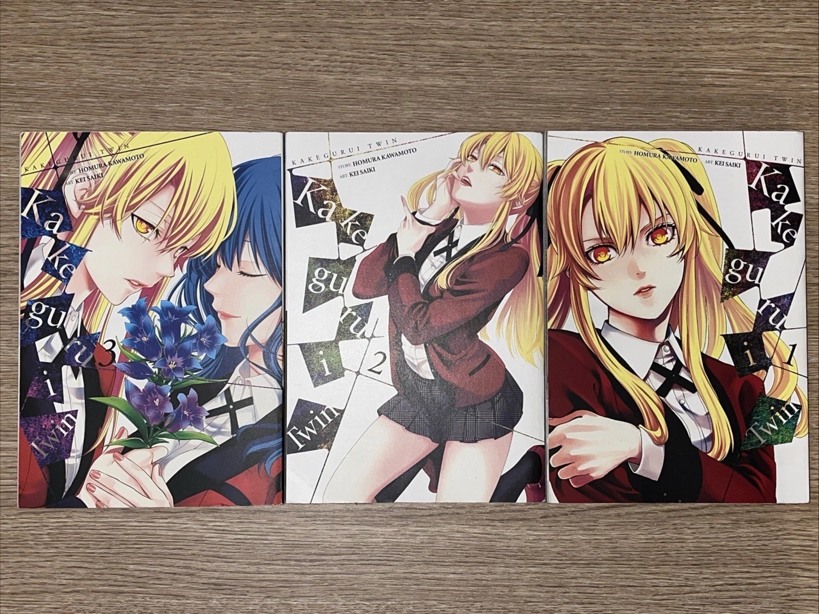 Kakegurui Twin (vol. 1) & Kakegurui Twin Volume 2&3 (Kawamoto) - MANGA INGLESE