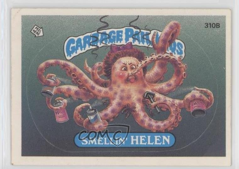 1987 Topps Garbage Pail Kids Series 8 Smellin' Helen (Two Star Back) #310b 0bn8