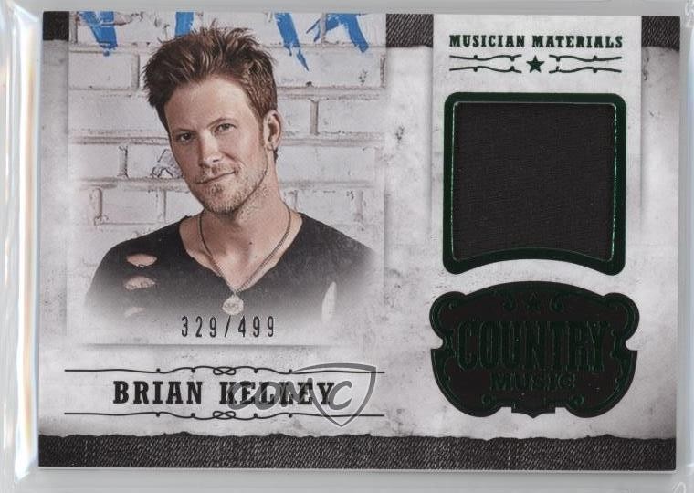 2014 Panini Country Music Musicista Materiali Vendita al Dettaglio Verde /499 Brian Kelley 6o2
