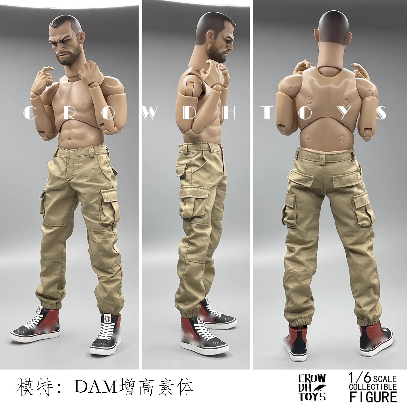 1/6 Scale Male Muti-pocket Cargo Pants Model Fit 12" PH TBL Action Figure