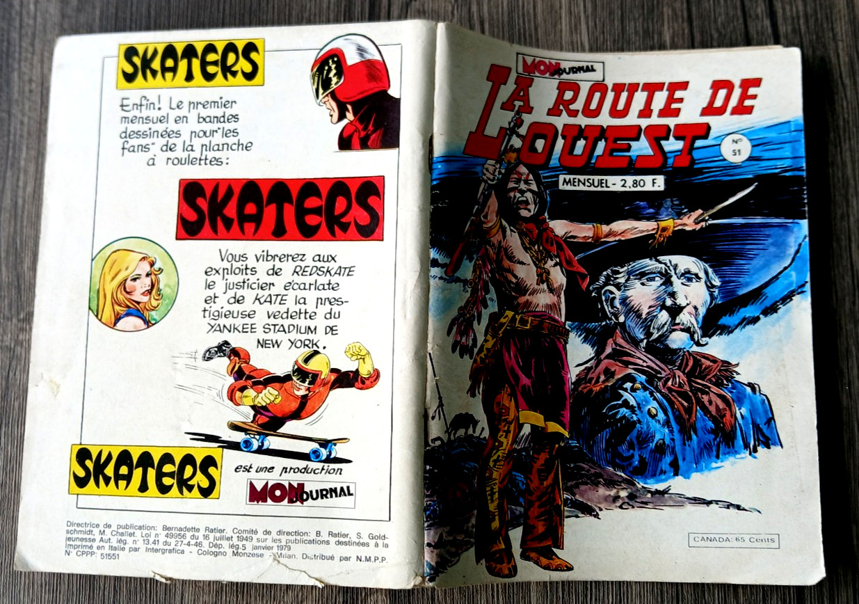 BD LA ROUTE DE L'OUEST n° 51  MON JOURNAL SITTING BULL 05/01/1979
