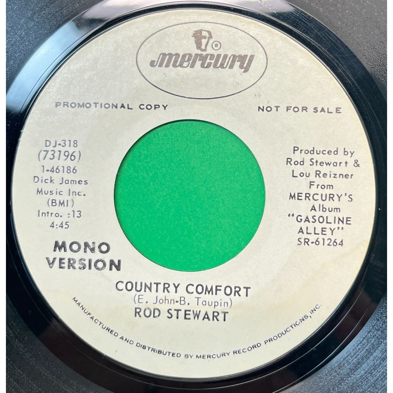 Rod Stewart Country Comfort 45 Rock Vinyl Mercury Promo Elton John Cover VG+
