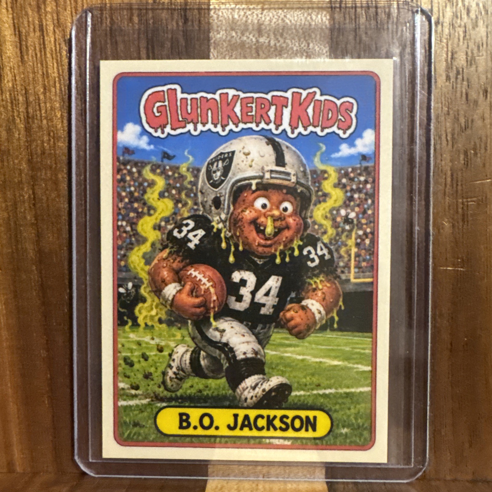 Glunkert Kids B. O. Jackson Raiders  Gpk Parody Art Card