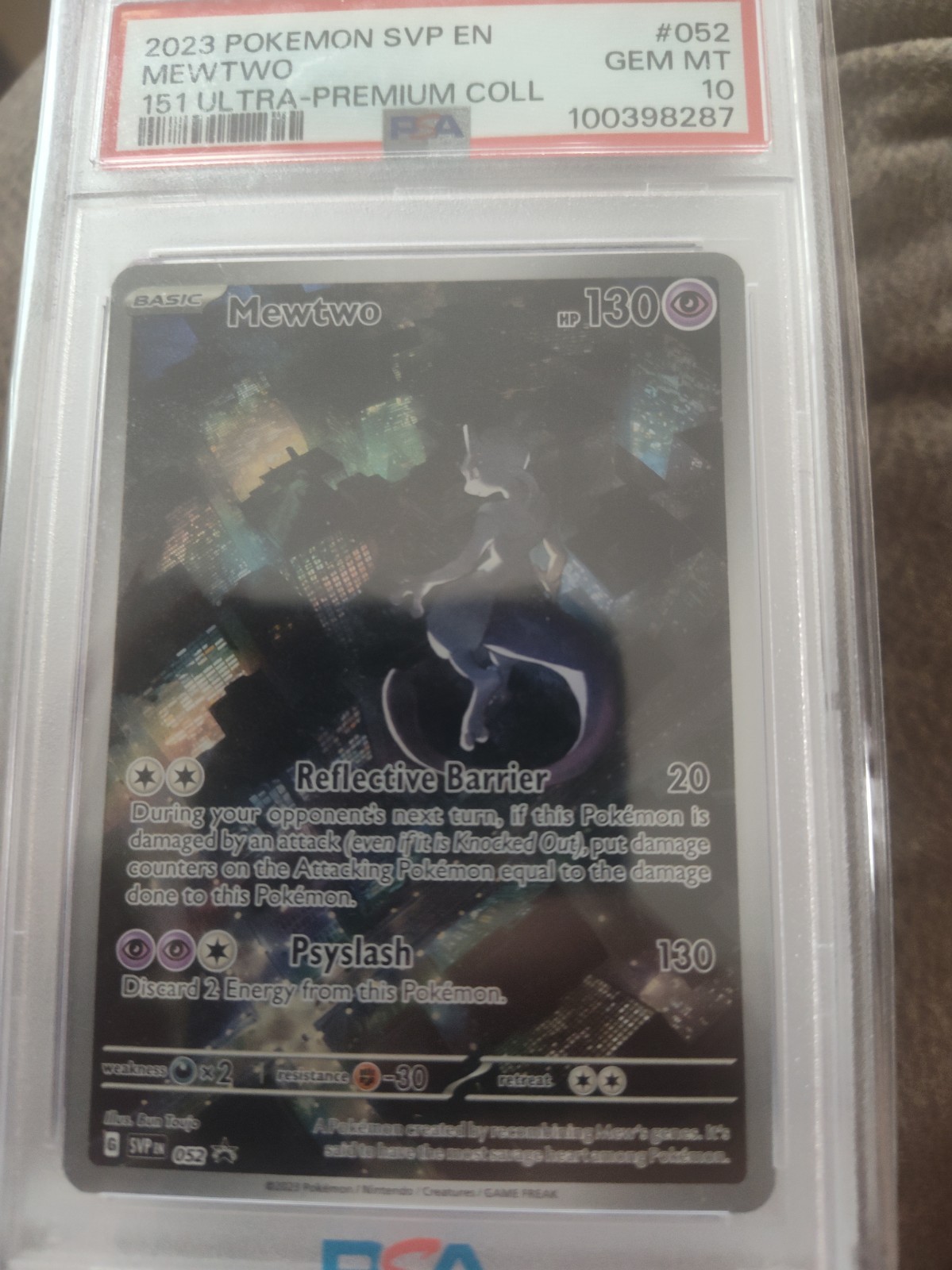Pokemon 2023 SVP Mewtwo IR 151 UPC Promo PSA 10