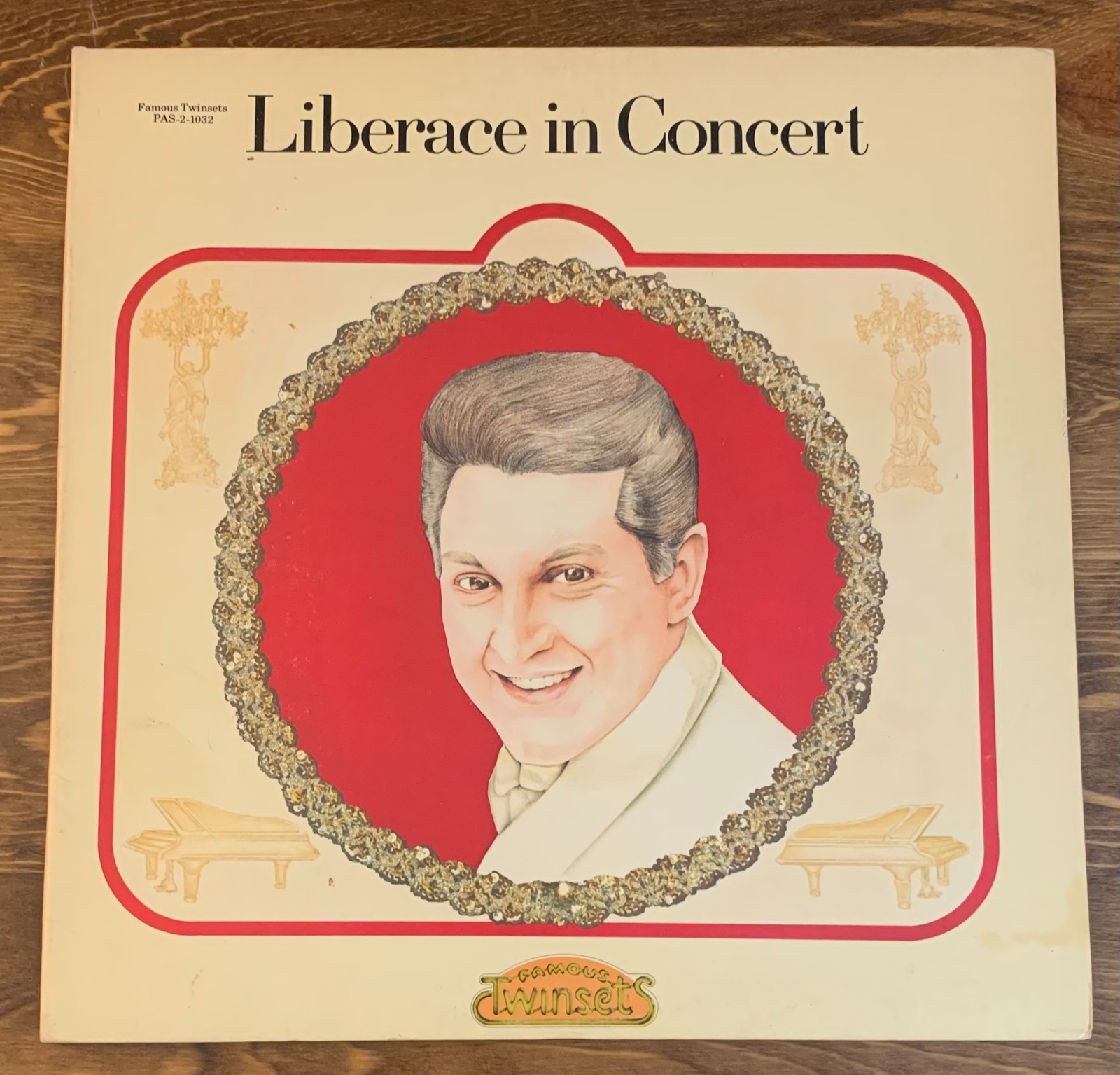 Liberace in Concert Vinyl LP 1974 Famous Twinsets PAS-2-1032 Missing 2nd LP