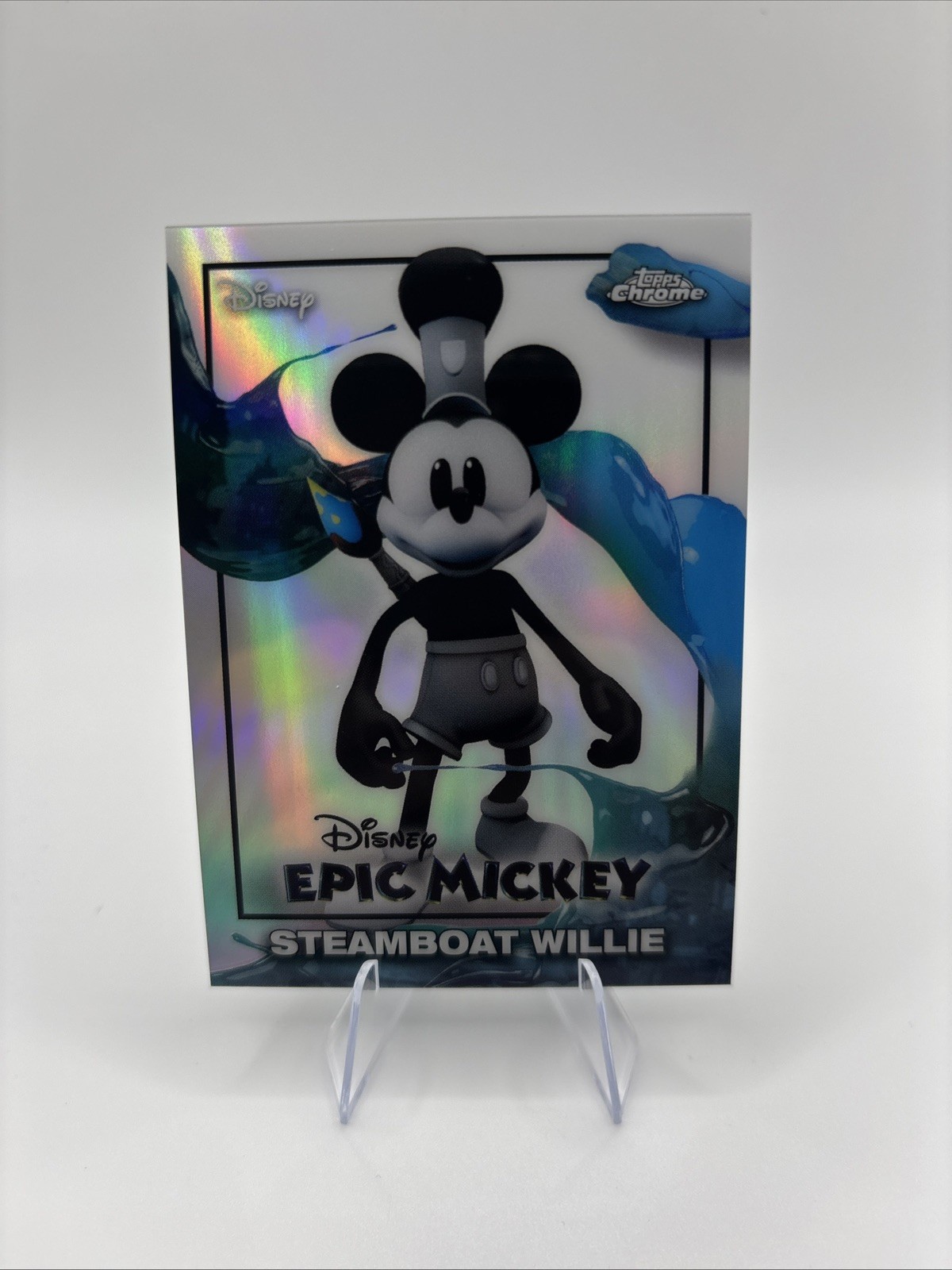 2026 Topps Chrome Disney Epic Mickey Steamboat Willie #EM-10 Disney Neon