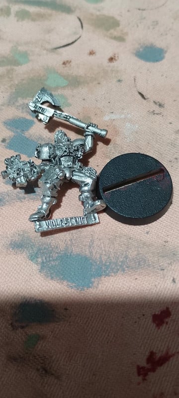 Space Wolf Scout con Power axe Metallo Warhammer