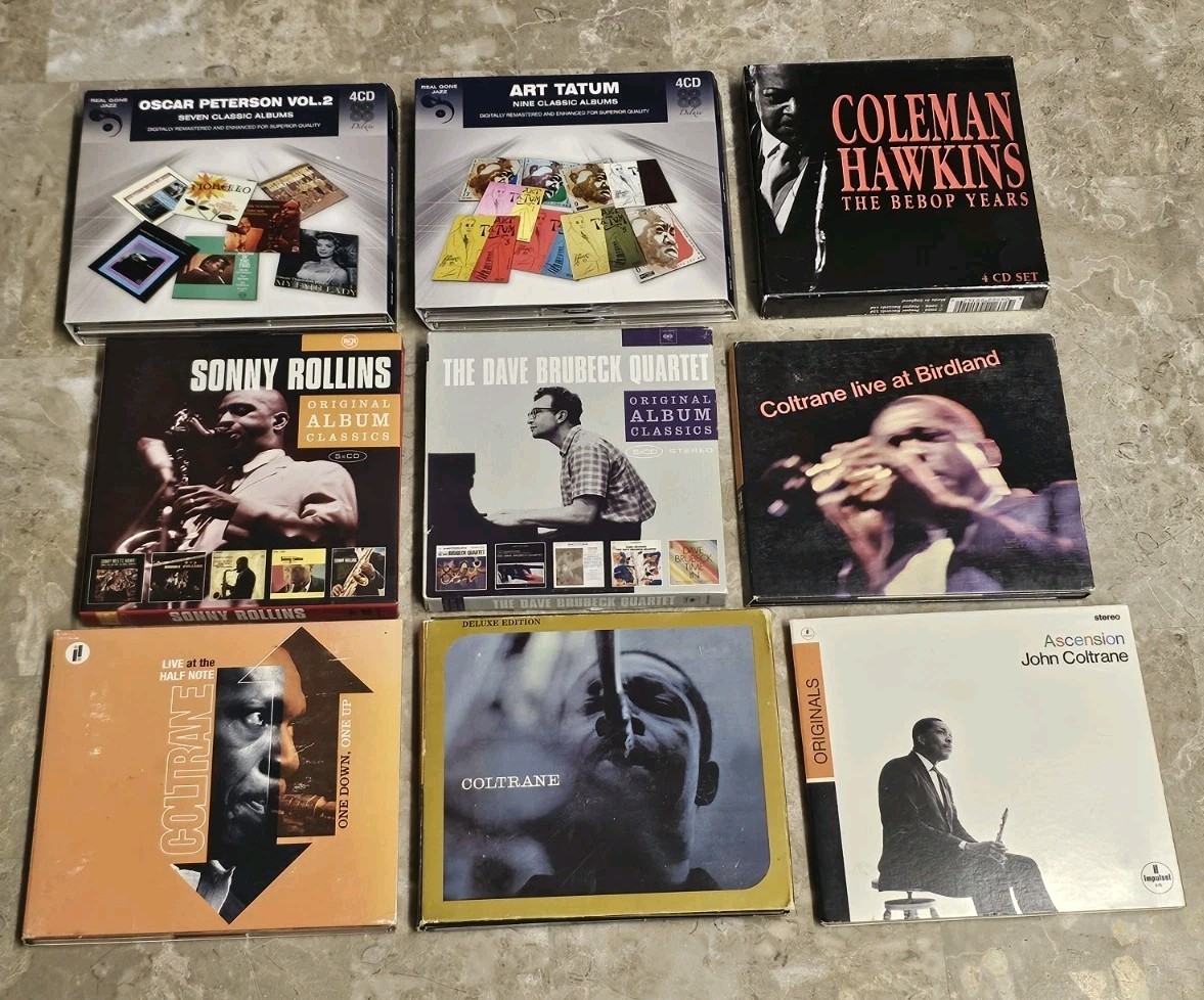 Jazz Cd Lot Coltrane Brubeck Sonny Rollins Hawkins Tatum Peterson Impulse 