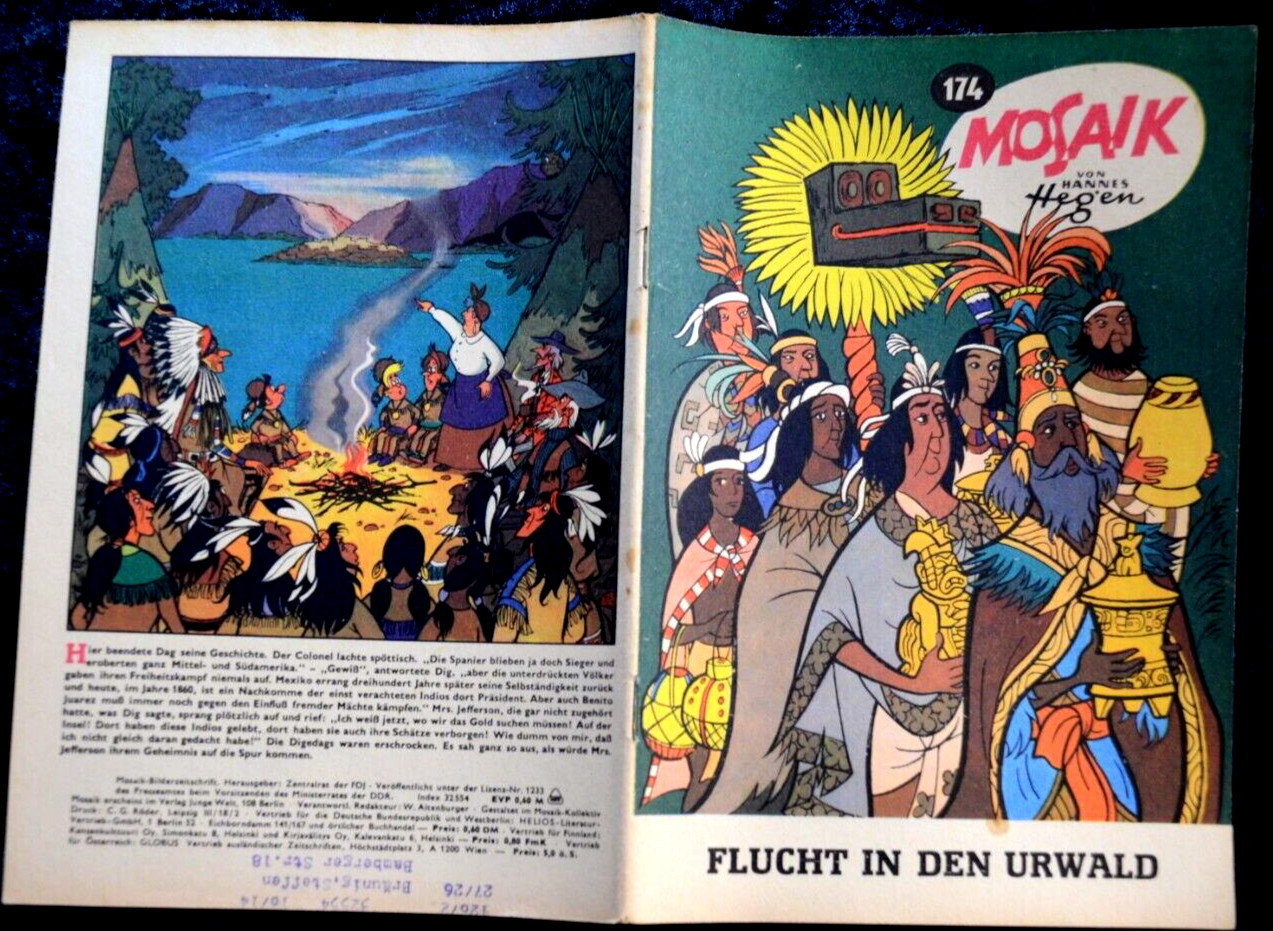 Originale MOSAIK Hannes Hegen Nr. 174 Fuga Nella Giungla DDR