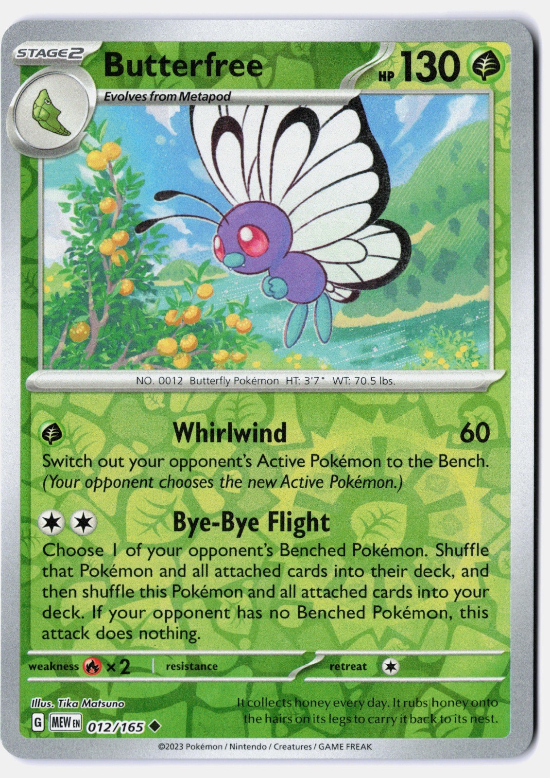 Butterfree 012/165 Sv: Scarlet & Violet 151 Reverse Holo