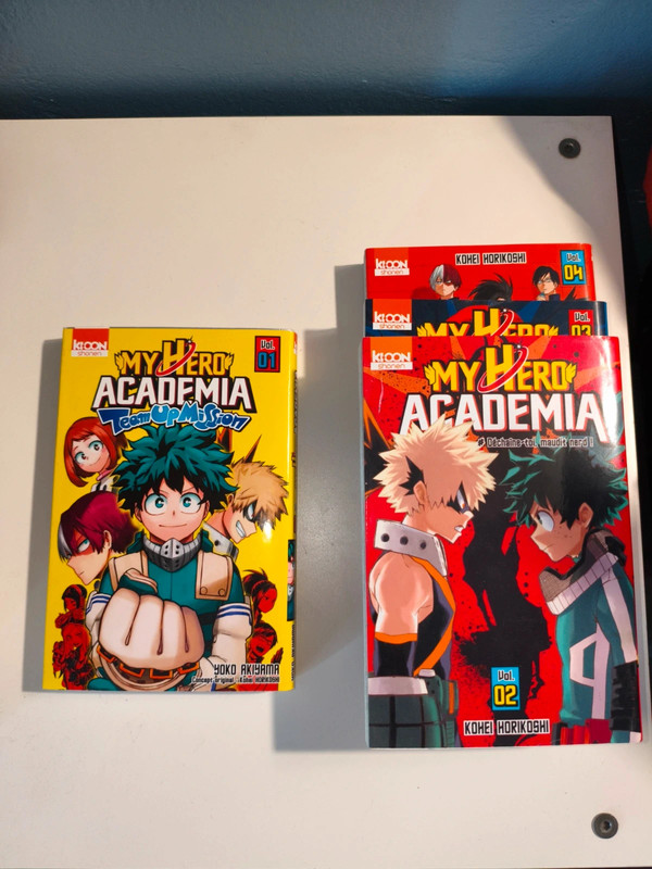 Lot de 4 Mangas My Hero Academia (Tomes 2, 3, 4 + Team Up Mission Vol. 1)