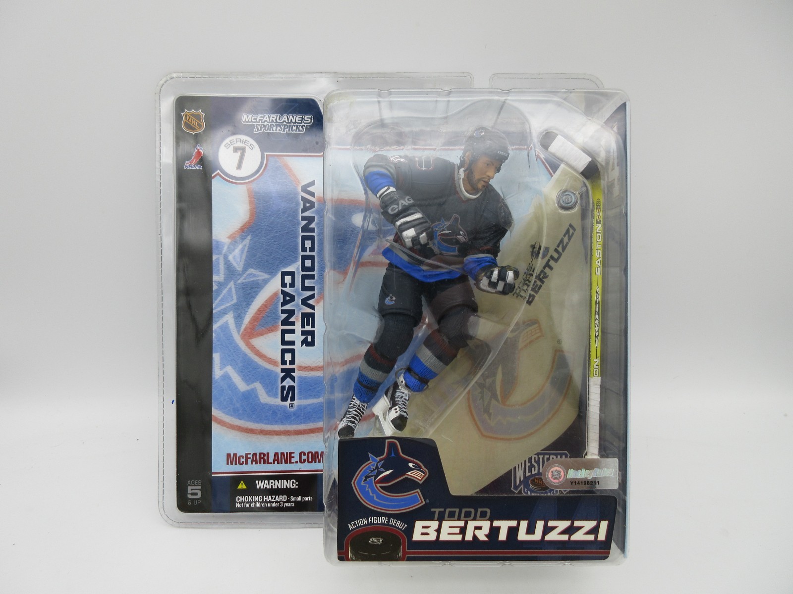 Figurina Sportspicks NHL Serie 7 Canucks TODD BERTUZZI [McFarlane Toys, 2003] Nuova con scatola