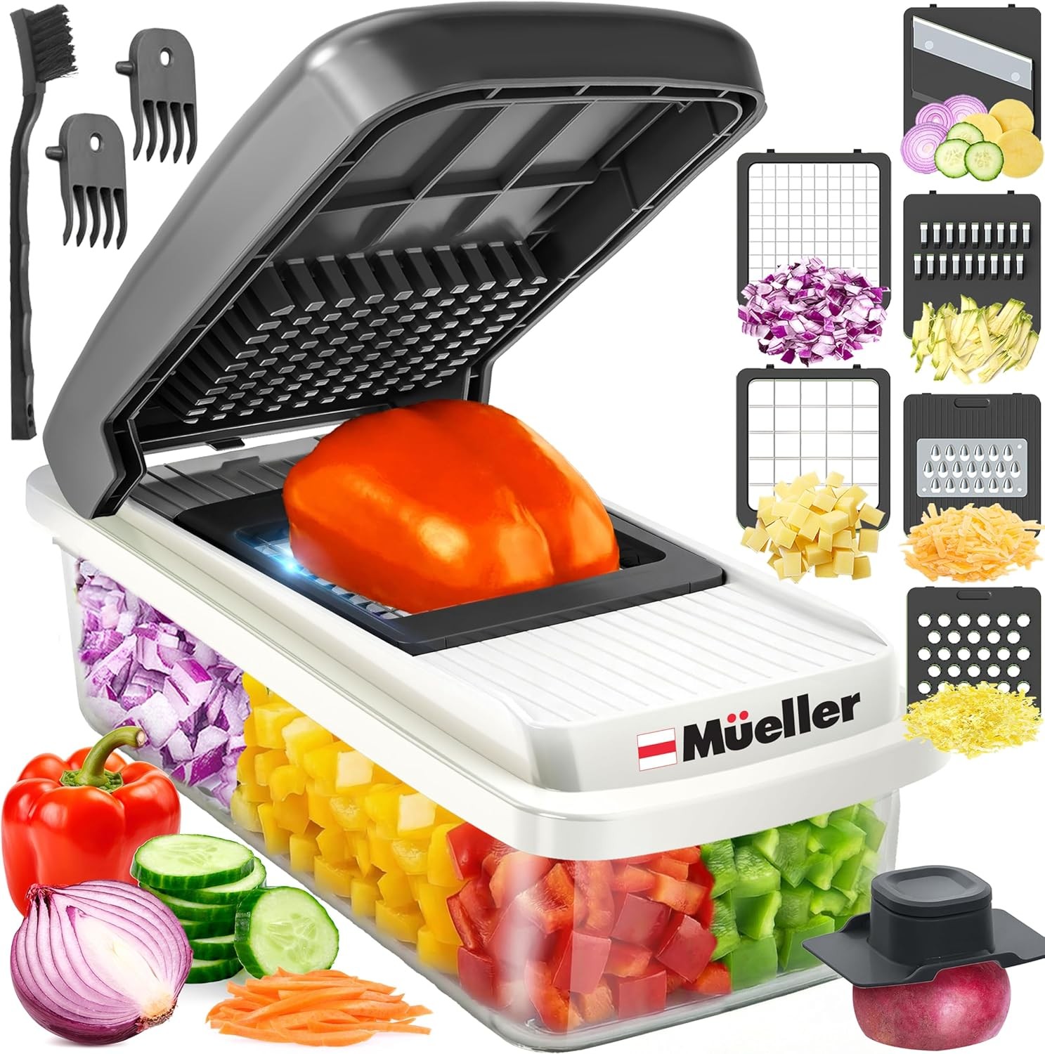 Mueller Vegetable Chopper Mandoline Slicer, Food, Cook's Tool, Veggie Chopper