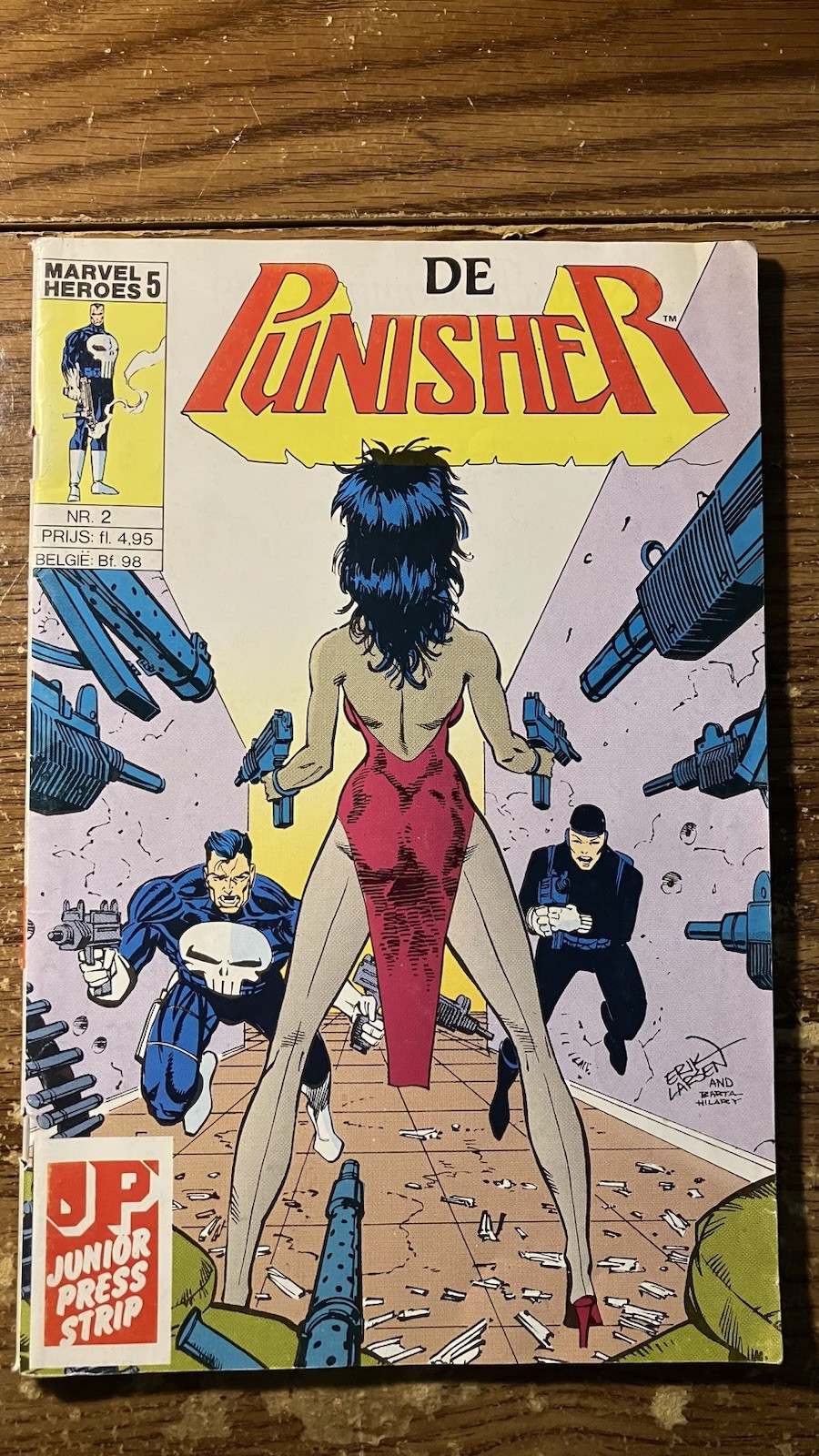 De Punisher #2 Marvel Junior Press 1990 variante straniera olandese Erik Larsen RARO