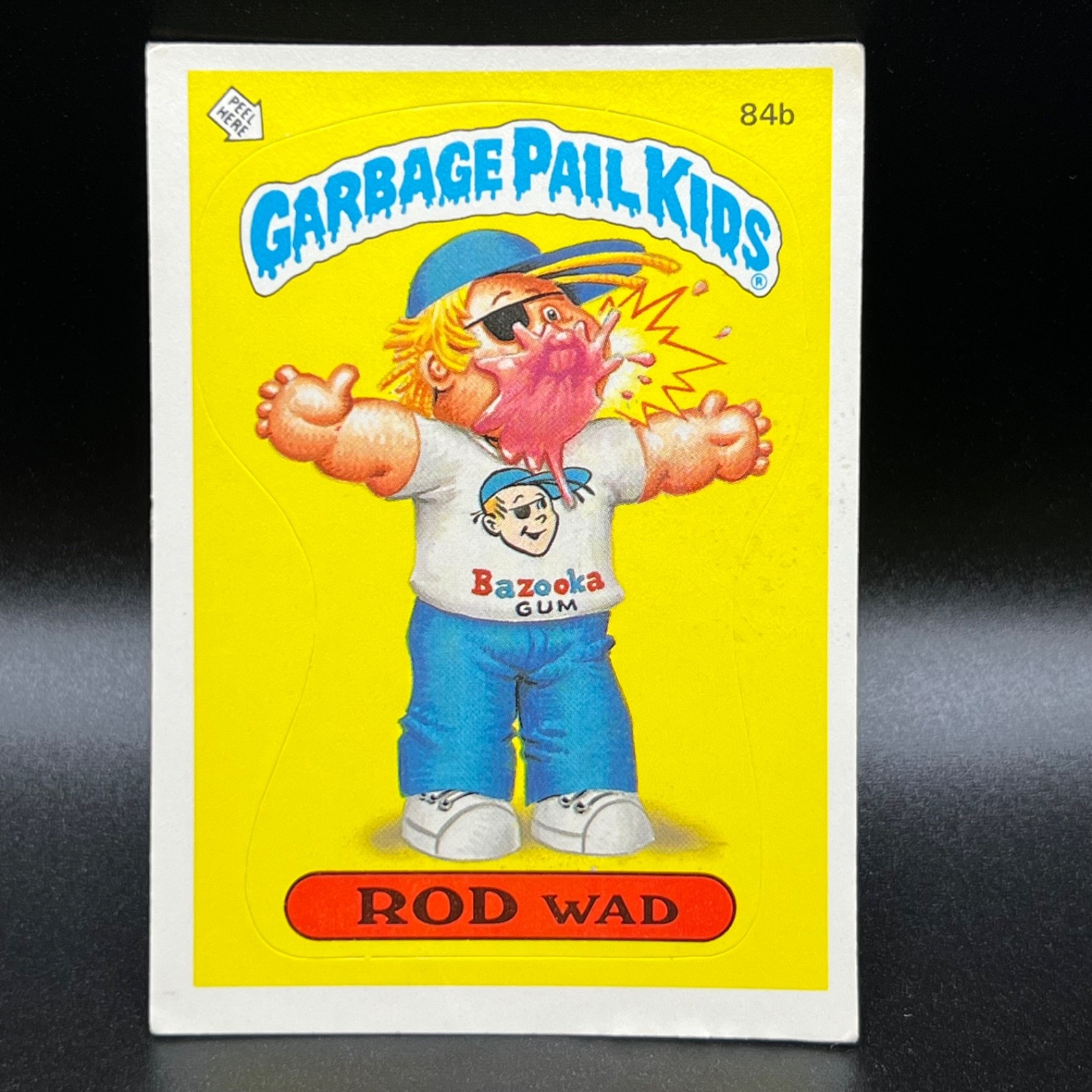 Carta Topps Garbage Pail Kids 1986 GPK terza serie 3 OS3 84b ROD WAD