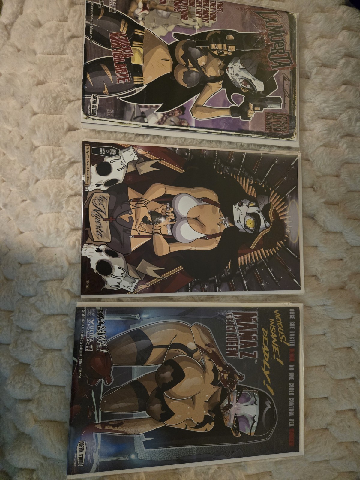 La Muerta Set di 3 Saint of Guns | Esclusive Coffin Comics Dan Mendoza