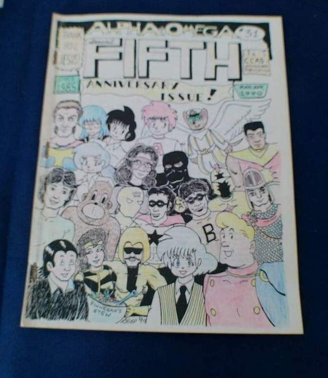 ALPHA OMEGA 1990 5° Anniversario Edizione Fumetto Fanzine Vintage Piccola Stampa VG