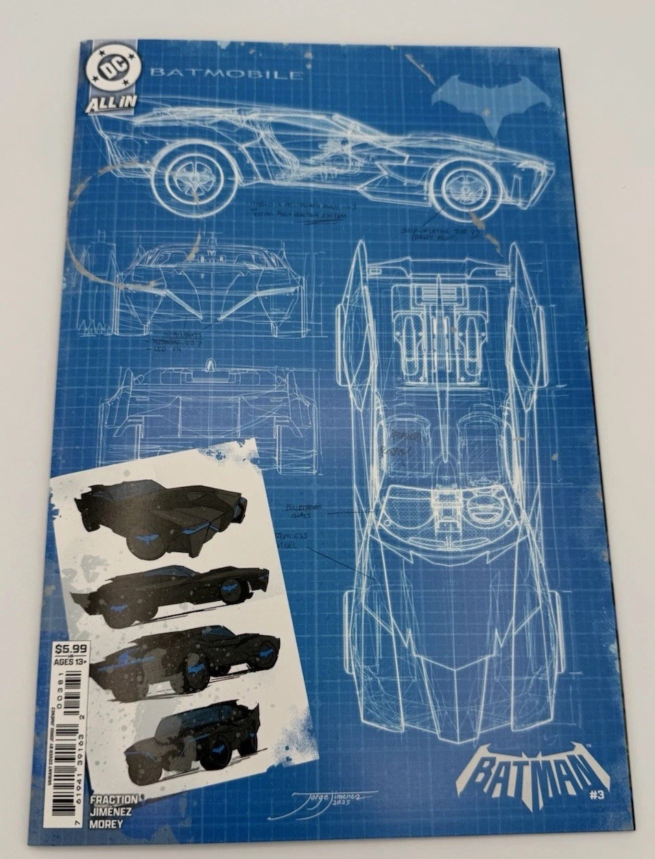 Batman: #3 (gennaio 2026) Jorge Jimenez Bat Gadget Cover DC Comics