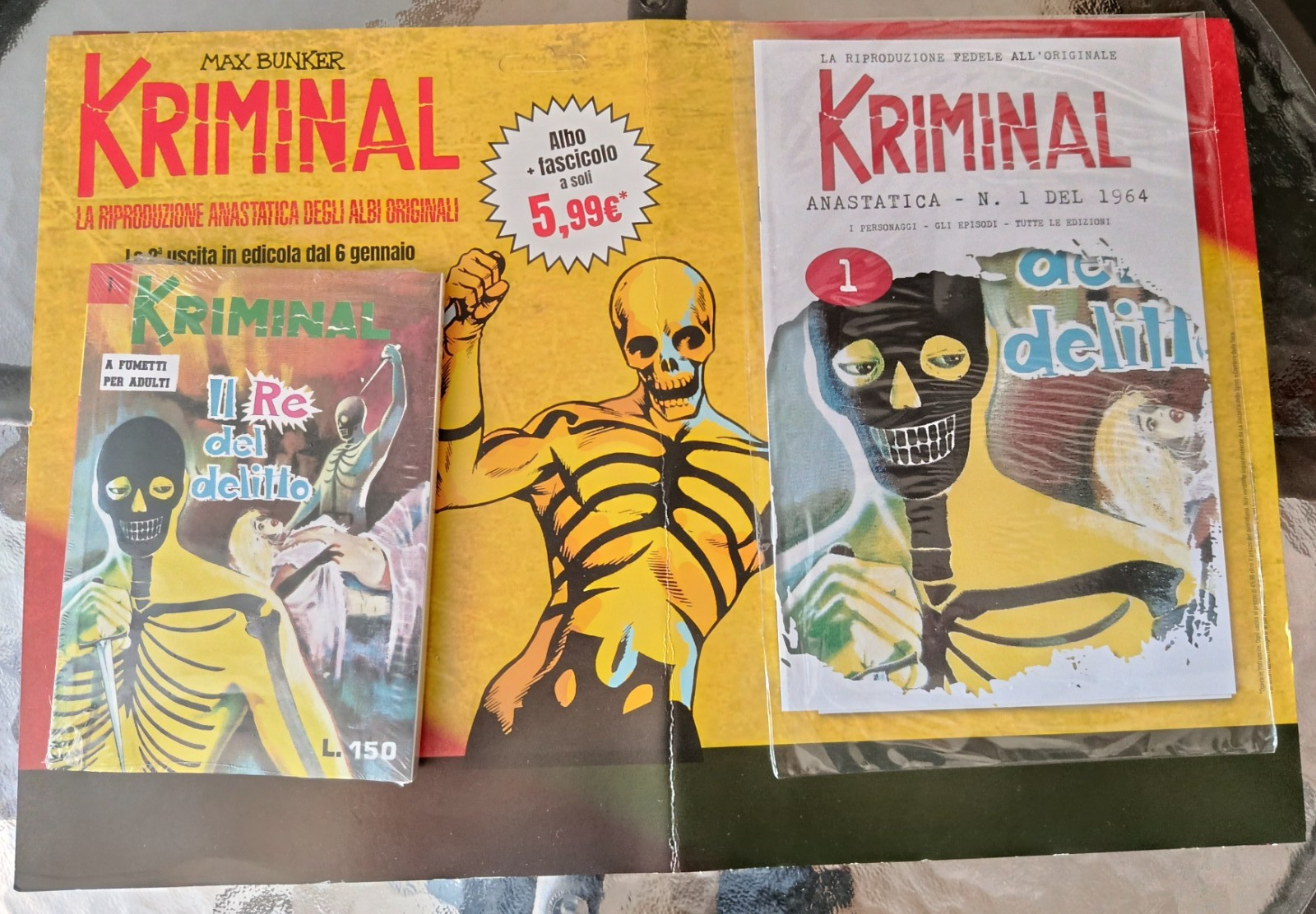 KRIMINAL ANASTATICA - DAL N. 1 AL N. 30 - 30 ALBI NUOVI SIGILLATI CON FASCICOLI!