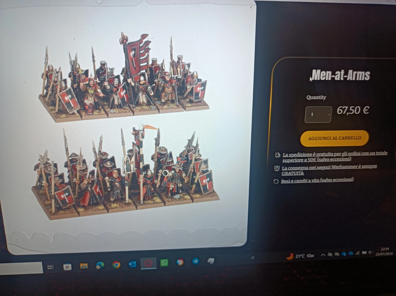 Warhammer the old world bretonnia men at arms x40