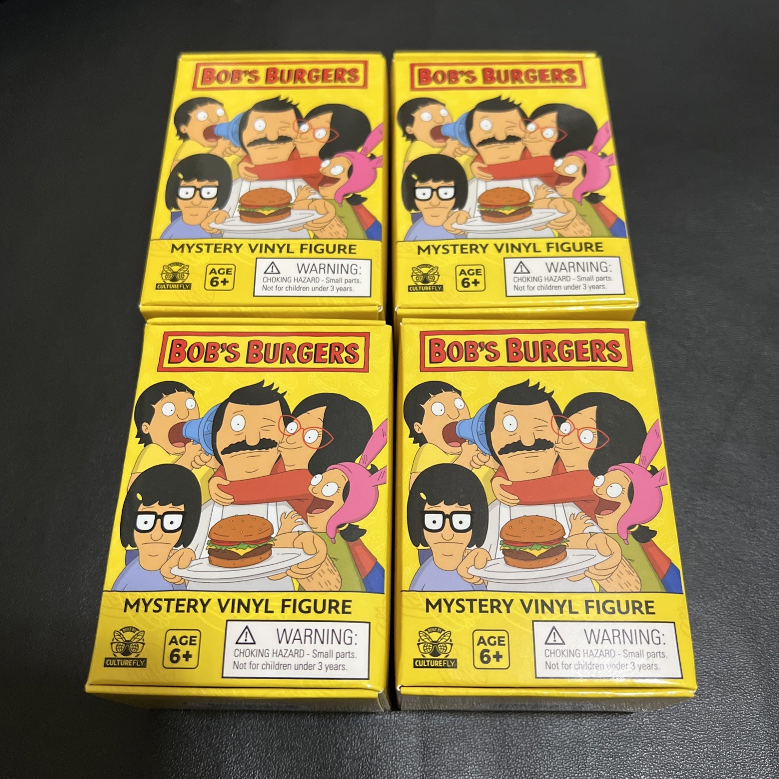 4x Bob’s Burgers MYSTERY VINYL FIGURE 1 of 6 possible figures per box NEW