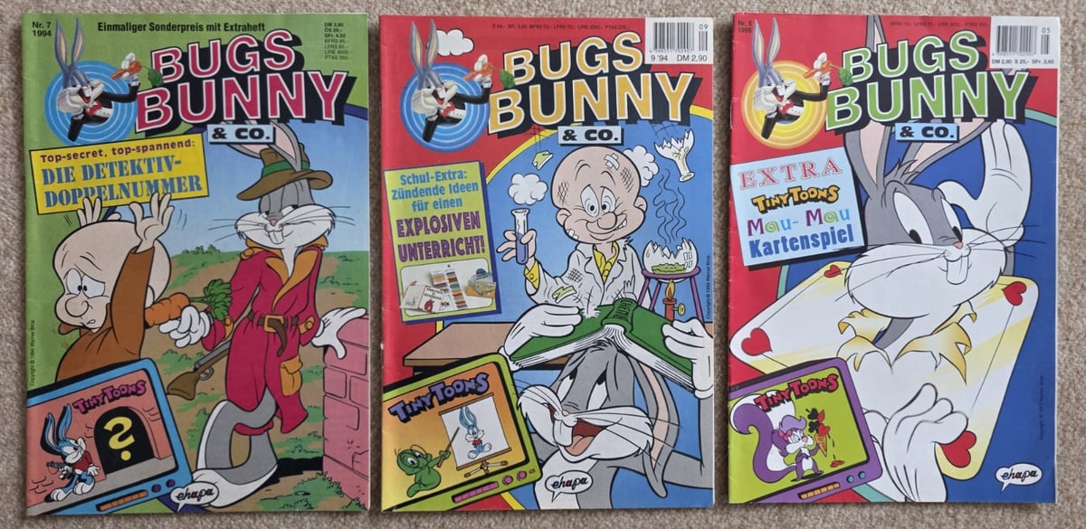 3 fumetti Bugs Bunny n.7 e 9/94 e 5/95