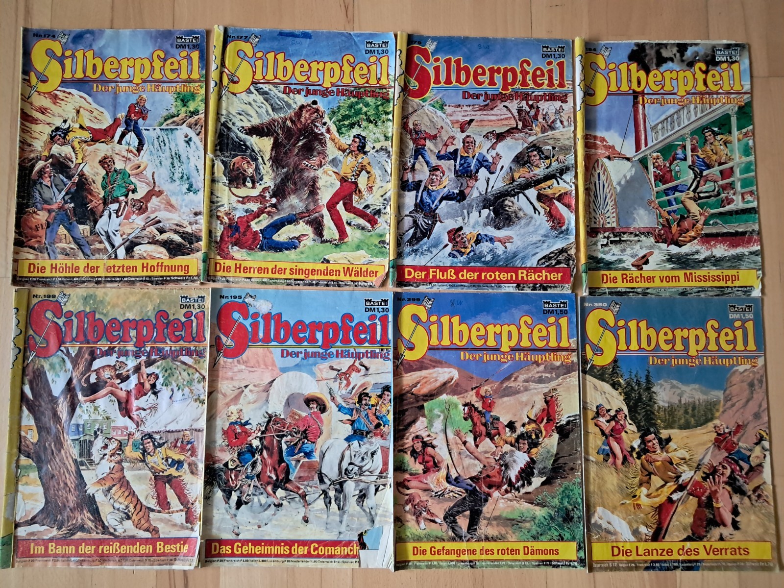 Freccia in argento n.174, 177, 179, 184, 188, 195, 299, 350 - lotto 8 fumetti