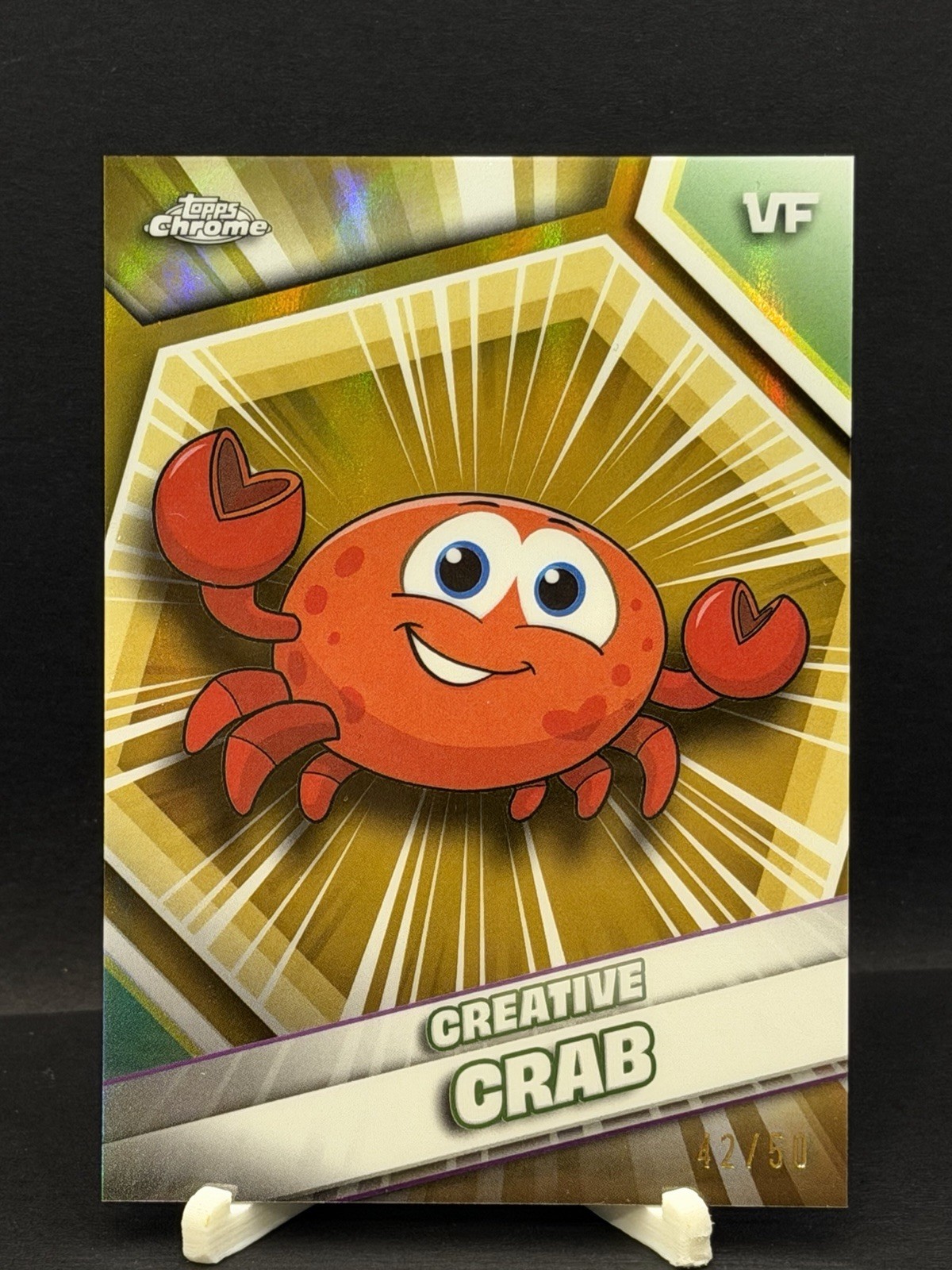 2026 Topps Chrome VeeFriends granchio creativo #60 oro /50 ottime condizioni