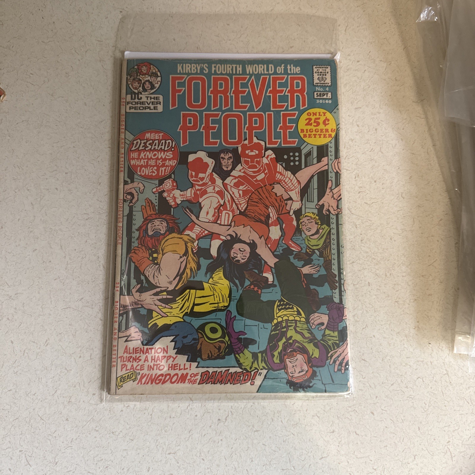 Forever People #4 Jack Kirby storia, arte e copertina bella copia DC Comics 1971